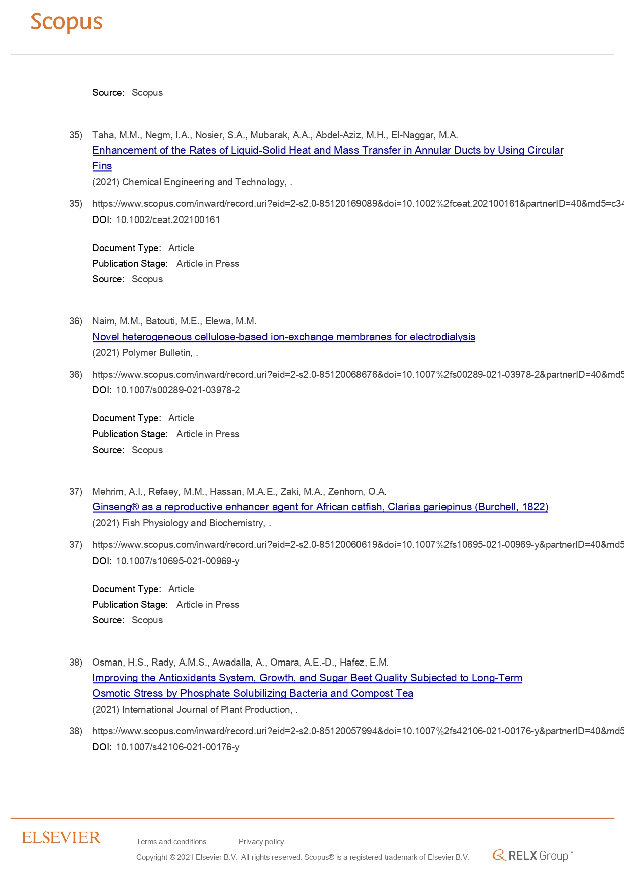 31 AlexU Publication in Scopus 7 December 2021 page 0011